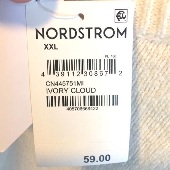 COPY - Nordstrom Caslon Crewneck Butter Soft Chunky Feel Sweater Ivory XXL NWT - Picture 6 of 6